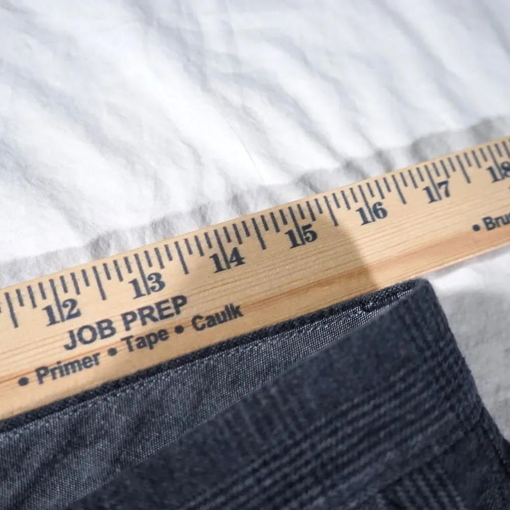 J.Crew Stretch 484 Slim Pants Navy Blue Glen Plaid 31x32